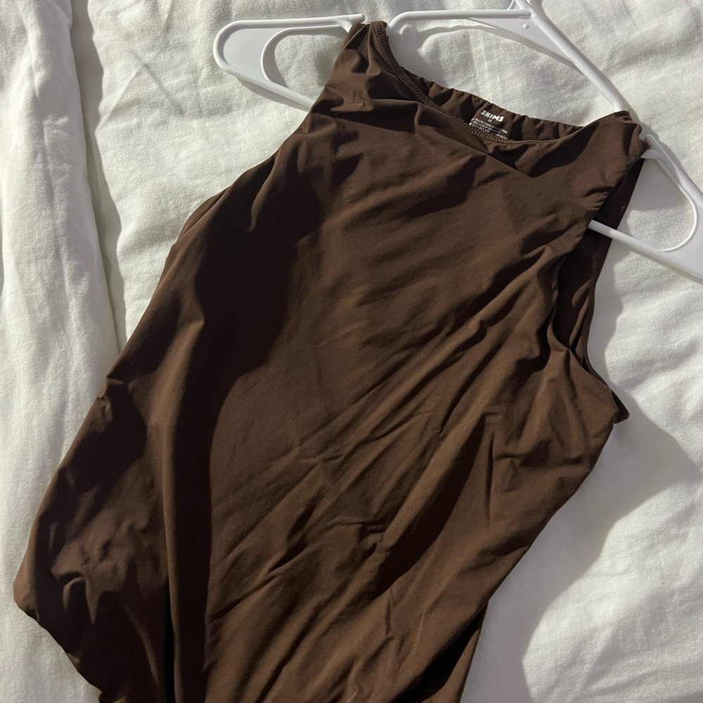 Skims chocolate brown bodysuit